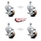 Service Caster 3 Inch High Temp Phenolic Swivel 10mm Threaded Stem Caster Set with Brake SCC-TS20S314-PHSHT-TLB-M1015-4 - alternate 5